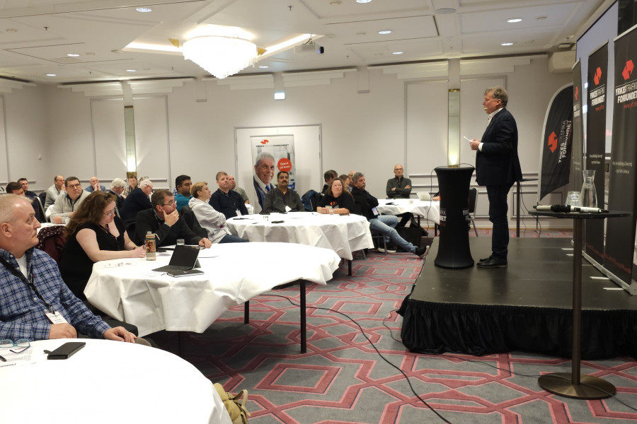 Forbundsleder Jim Klungnes åpnet YTF-konferansen 2023.